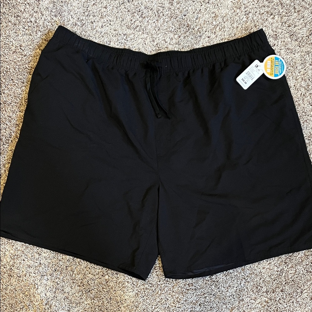 Harbor Bay Men's Black Swim Trunks